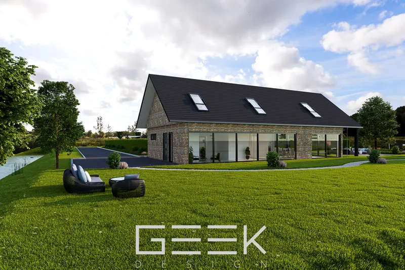 3D exterior · Country house