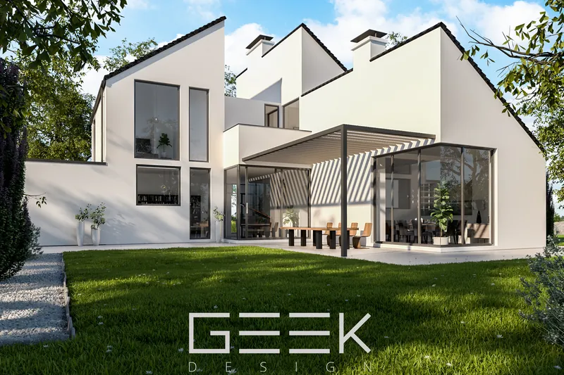 3D exterior · Modern villa