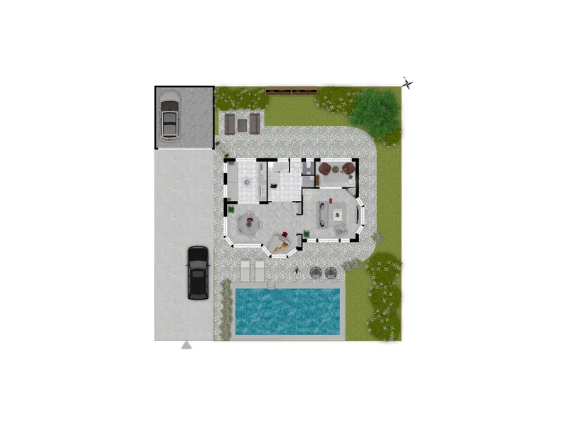 2D site plan · Villa